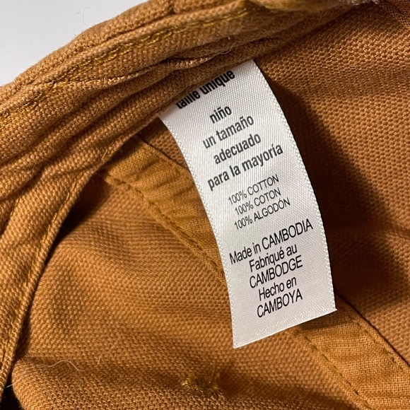 Carhartt Kids Tan Baseball Hat Cap Adjustable One Size fits Most - Picture 4 of 10